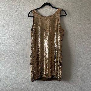 ERAS TOUR OUTFIT Gold Sequin Shift Dress
